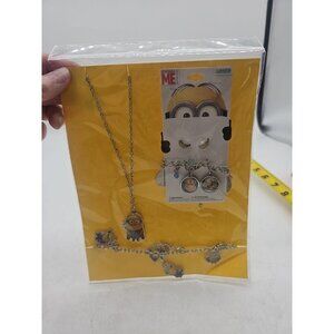 Despicable Me Charm Bracelet Kids Jewelry Gift Set 4 Pack Necklace Bracelet Ear
